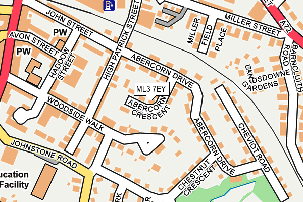 ML3 7EY map - OS OpenMap – Local (Ordnance Survey)