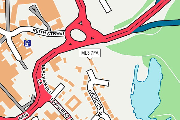 ML3 7FA map - OS OpenMap – Local (Ordnance Survey)