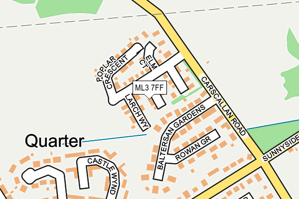 ML3 7FF map - OS OpenMap – Local (Ordnance Survey)