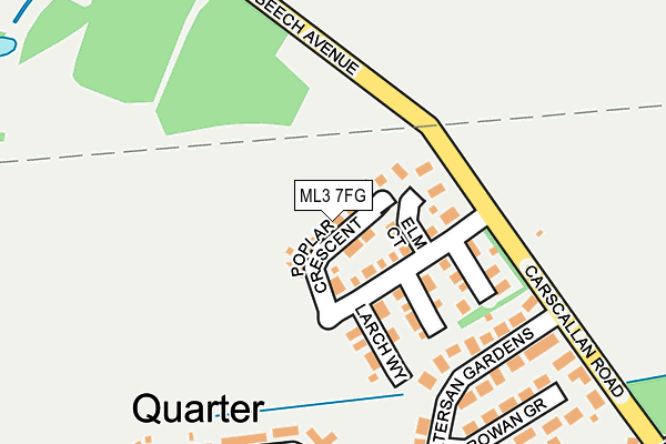 ML3 7FG map - OS OpenMap – Local (Ordnance Survey)