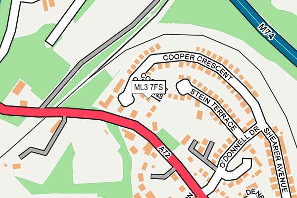 ML3 7FS map - OS OpenMap – Local (Ordnance Survey)