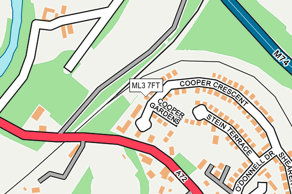ML3 7FT map - OS OpenMap – Local (Ordnance Survey)