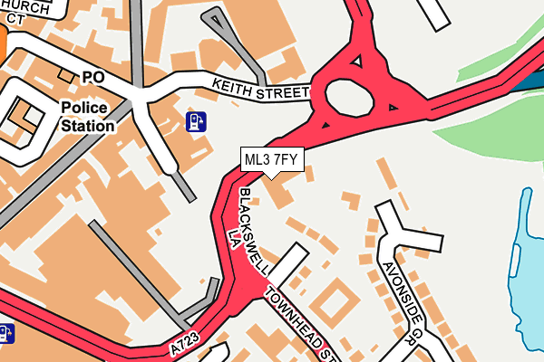 ML3 7FY map - OS OpenMap – Local (Ordnance Survey)