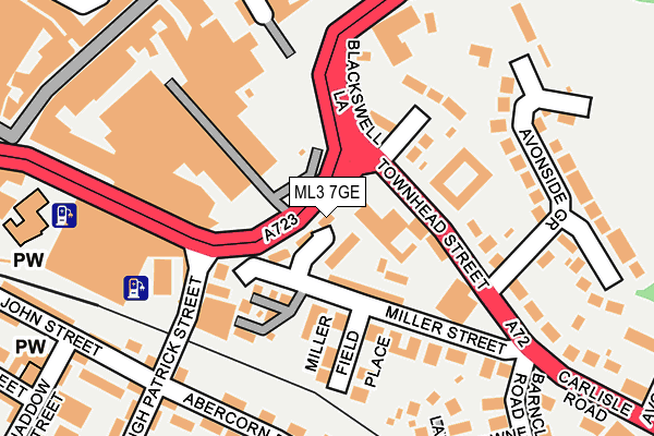 ML3 7GE map - OS OpenMap – Local (Ordnance Survey)