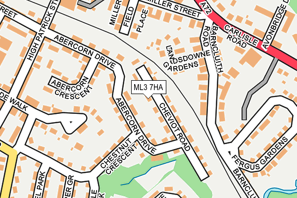 ML3 7HA map - OS OpenMap – Local (Ordnance Survey)