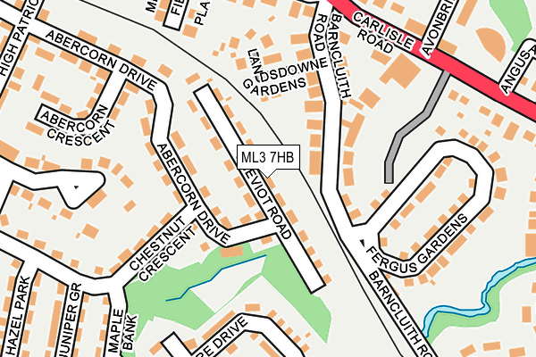 ML3 7HB map - OS OpenMap – Local (Ordnance Survey)