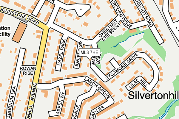 ML3 7HE map - OS OpenMap – Local (Ordnance Survey)