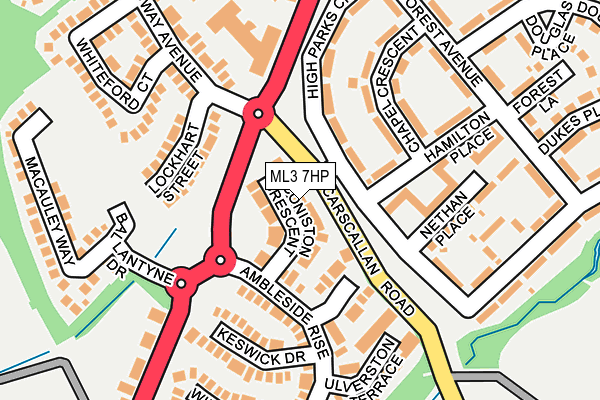 ML3 7HP map - OS OpenMap – Local (Ordnance Survey)