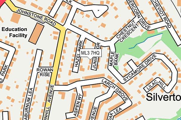 ML3 7HQ map - OS OpenMap – Local (Ordnance Survey)