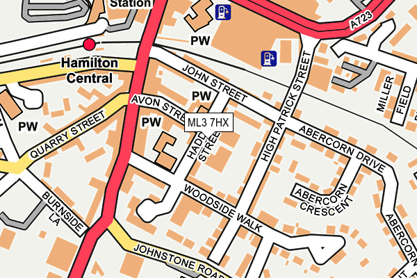 ML3 7HX map - OS OpenMap – Local (Ordnance Survey)