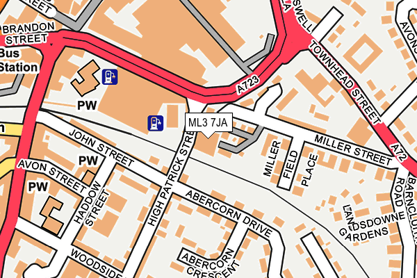 ML3 7JA map - OS OpenMap – Local (Ordnance Survey)