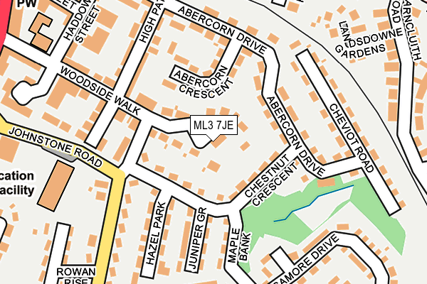 ML3 7JE map - OS OpenMap – Local (Ordnance Survey)