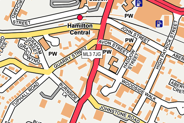 Map of HAMILTON GATESIDE BARBERS LTD at local scale
