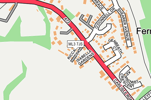 ML3 7JS map - OS OpenMap – Local (Ordnance Survey)