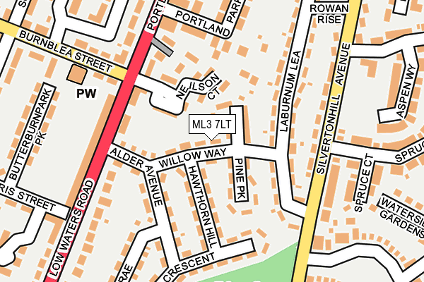 ML3 7LT map - OS OpenMap – Local (Ordnance Survey)