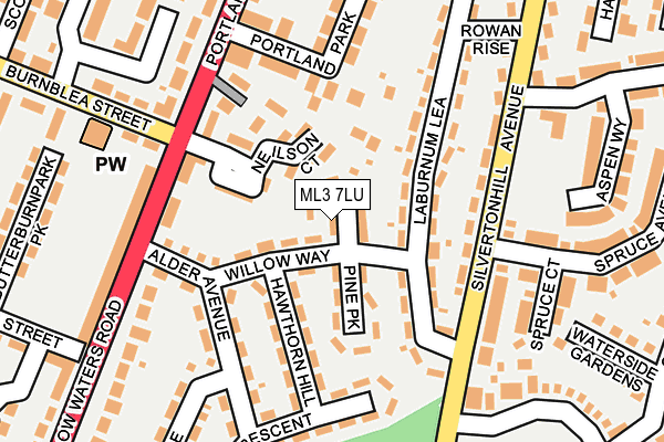 ML3 7LU map - OS OpenMap – Local (Ordnance Survey)