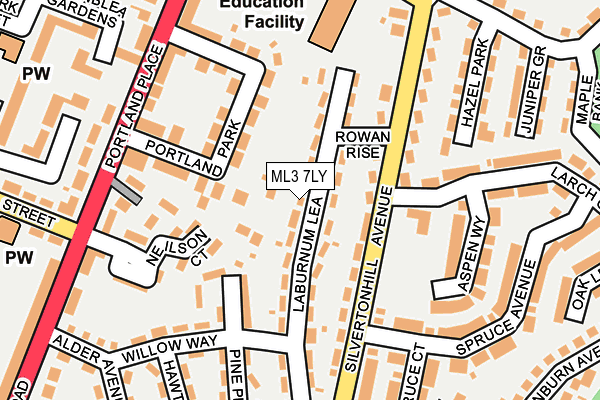 ML3 7LY map - OS OpenMap – Local (Ordnance Survey)