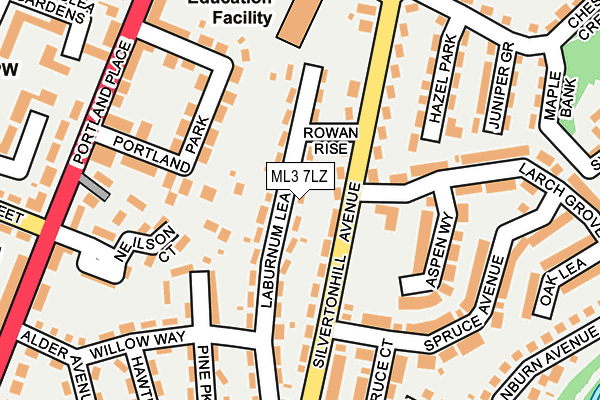 ML3 7LZ map - OS OpenMap – Local (Ordnance Survey)