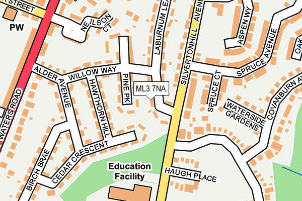 ML3 7NA map - OS OpenMap – Local (Ordnance Survey)