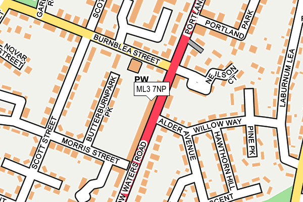 ML3 7NP map - OS OpenMap – Local (Ordnance Survey)
