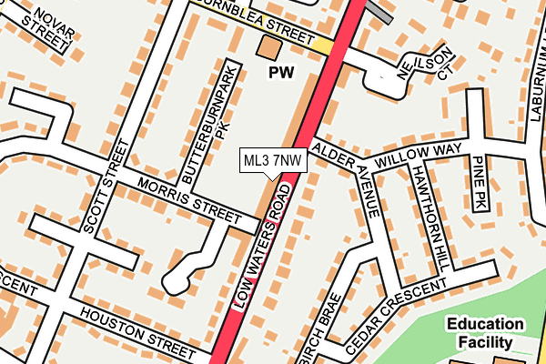 ML3 7NW map - OS OpenMap – Local (Ordnance Survey)
