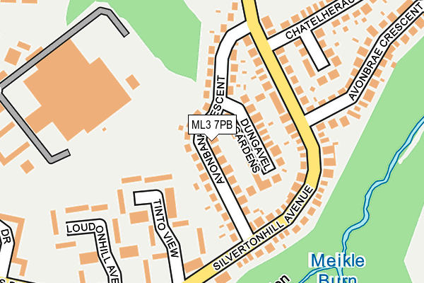 ML3 7PB map - OS OpenMap – Local (Ordnance Survey)
