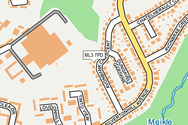 ML3 7PD map - OS OpenMap – Local (Ordnance Survey)