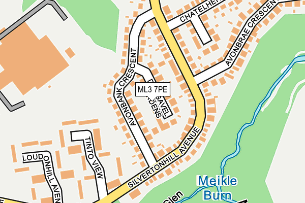 ML3 7PE map - OS OpenMap – Local (Ordnance Survey)