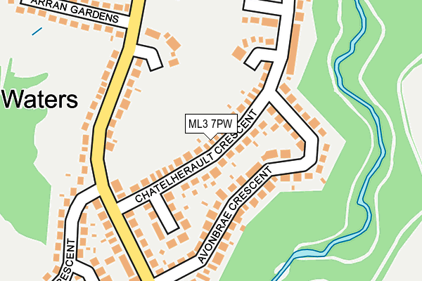 ML3 7PW map - OS OpenMap – Local (Ordnance Survey)