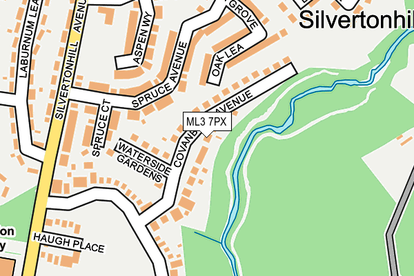 ML3 7PX map - OS OpenMap – Local (Ordnance Survey)