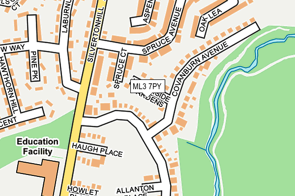 ML3 7PY map - OS OpenMap – Local (Ordnance Survey)