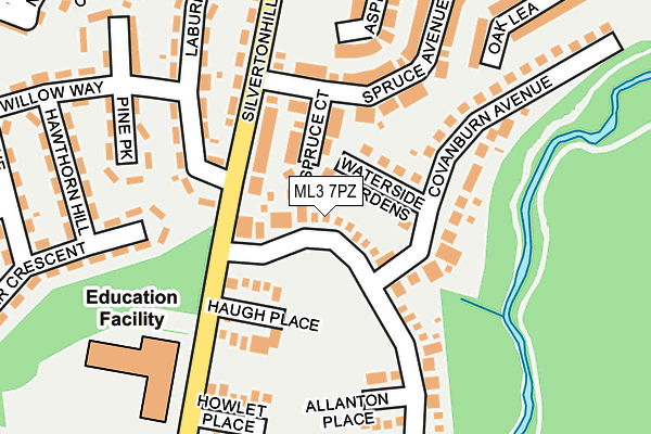 ML3 7PZ map - OS OpenMap – Local (Ordnance Survey)
