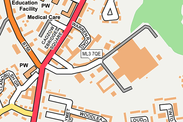 ML3 7QE map - OS OpenMap – Local (Ordnance Survey)