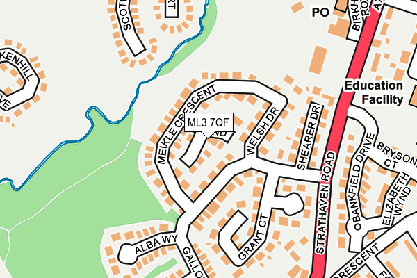 ML3 7QF map - OS OpenMap – Local (Ordnance Survey)