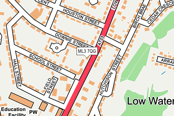 ML3 7QG map - OS OpenMap – Local (Ordnance Survey)