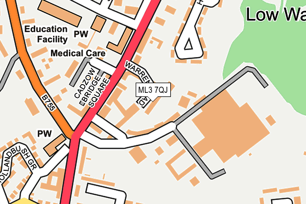 ML3 7QJ map - OS OpenMap – Local (Ordnance Survey)