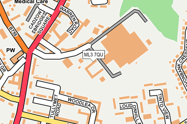 ML3 7QU map - OS OpenMap – Local (Ordnance Survey)