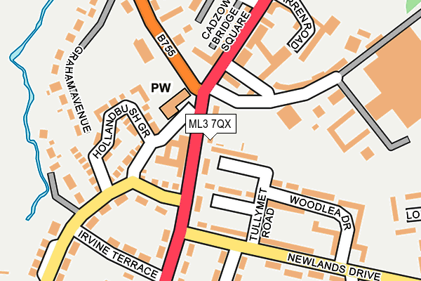 ML3 7QX map - OS OpenMap – Local (Ordnance Survey)
