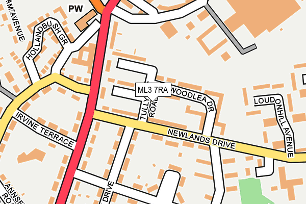ML3 7RA map - OS OpenMap – Local (Ordnance Survey)