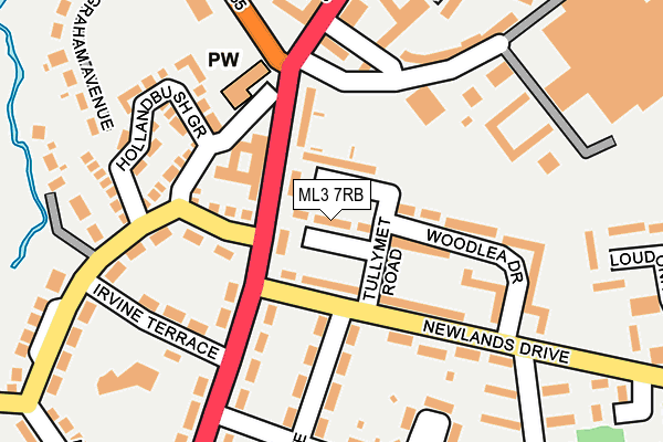 ML3 7RB map - OS OpenMap – Local (Ordnance Survey)