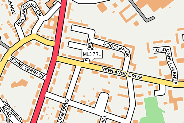 ML3 7RL map - OS OpenMap – Local (Ordnance Survey)