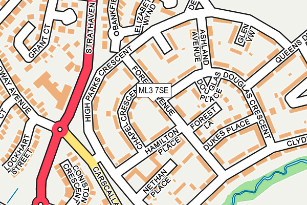 ML3 7SE map - OS OpenMap – Local (Ordnance Survey)
