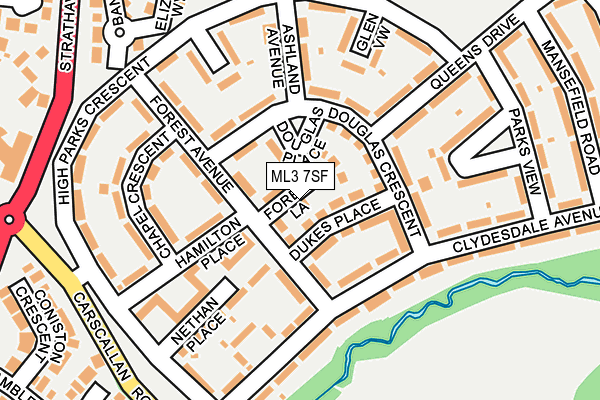 ML3 7SF map - OS OpenMap – Local (Ordnance Survey)