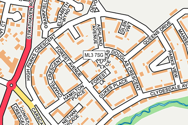 ML3 7SG map - OS OpenMap – Local (Ordnance Survey)