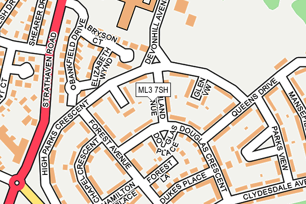 ML3 7SH map - OS OpenMap – Local (Ordnance Survey)