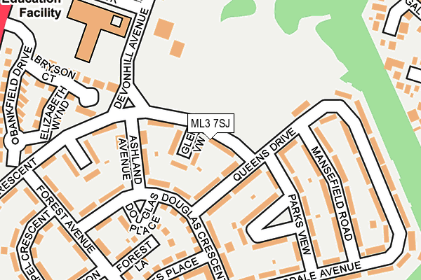 ML3 7SJ map - OS OpenMap – Local (Ordnance Survey)