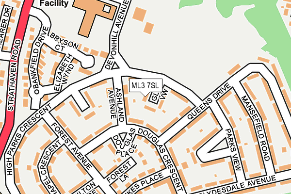 ML3 7SL map - OS OpenMap – Local (Ordnance Survey)