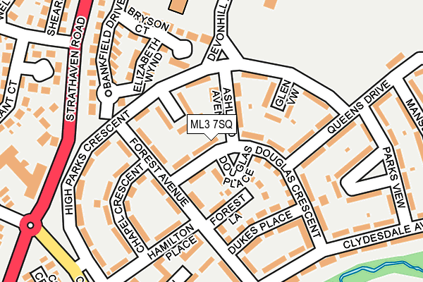 ML3 7SQ map - OS OpenMap – Local (Ordnance Survey)