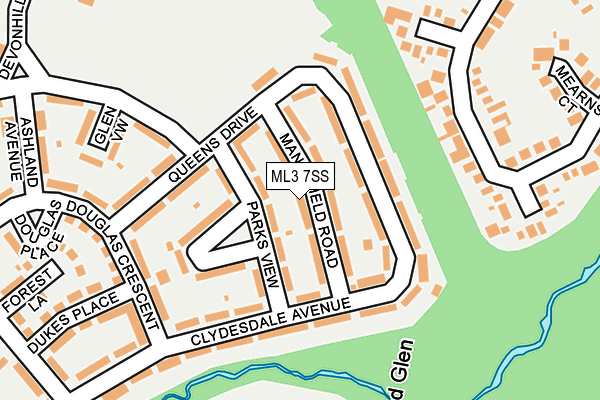 ML3 7SS map - OS OpenMap – Local (Ordnance Survey)