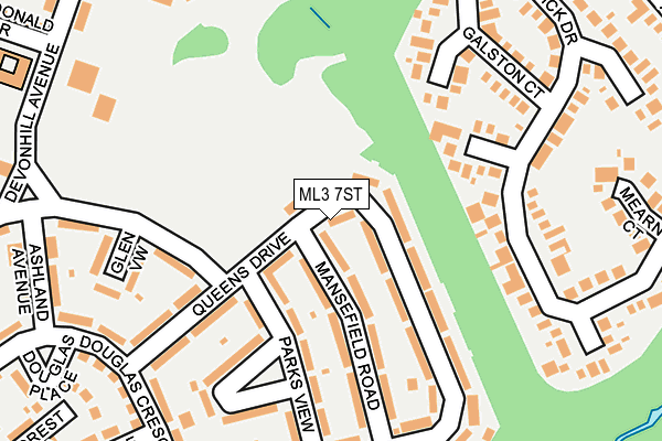 ML3 7ST map - OS OpenMap – Local (Ordnance Survey)
